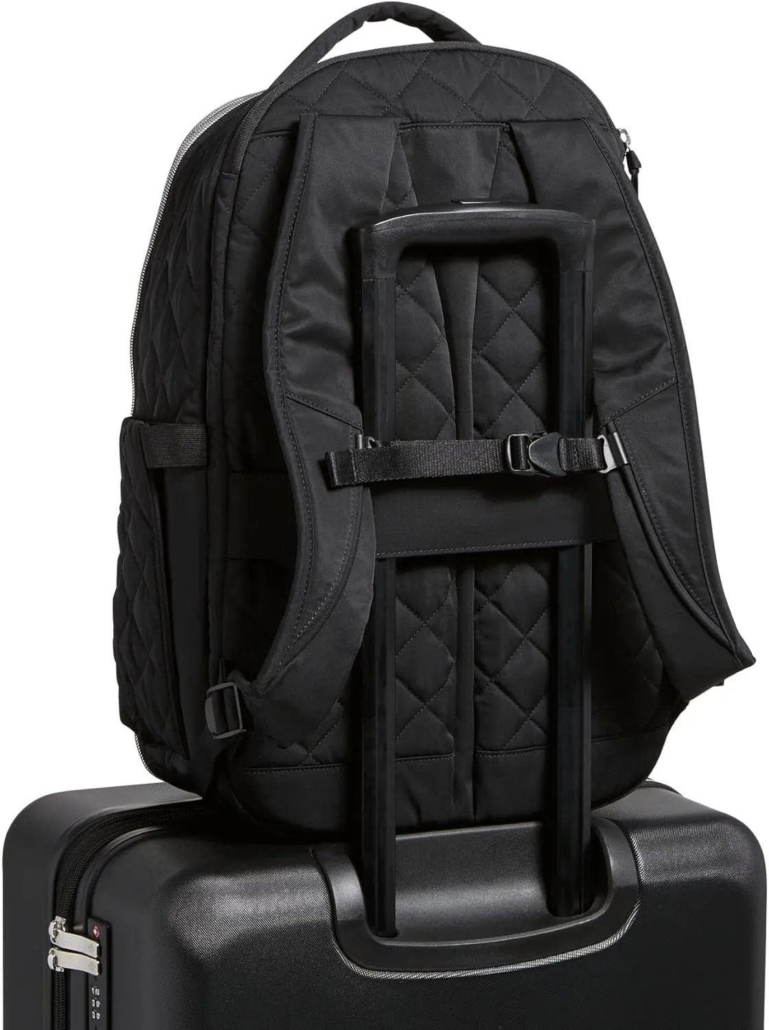 Vera Bradley Women's Performance Twill Travel Backpack Travel Bag, Black, One Size