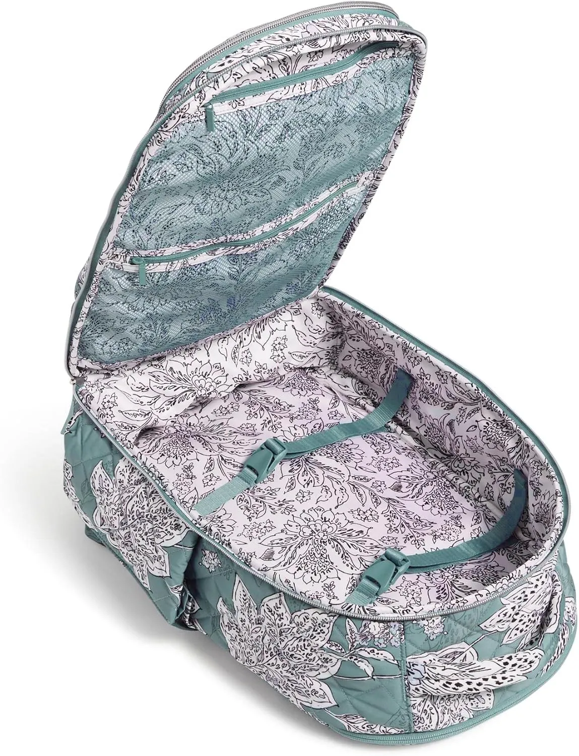 Vera Bradley Women's Performance Twill Travel Backpack Travel Bag, Tiger Lily Blue Oar, One Size