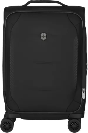 Victorinox Crosslight Frequent Flyer Softside Carry-On - Lightweight Rolling Suitcase for Travel Essentials - Expandable Luggage with Foldable Organizer - 39 Liter, Black