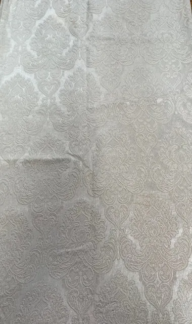 Vintage Off White  Damask Curtain/ Fabric  #F553