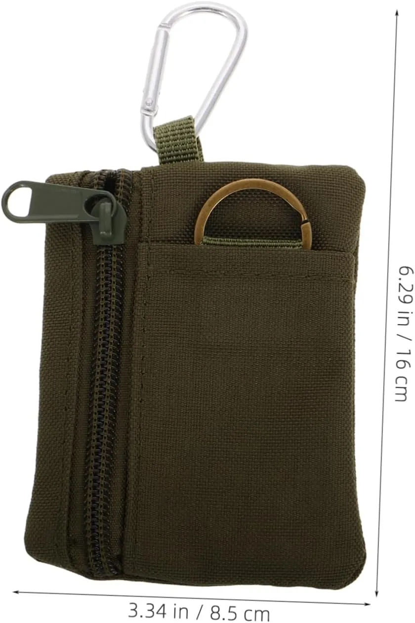 Waist Keychain Pouch Multi-functional Coin Purse Travel Hiking Keychain Pouch Small Zipper Pouch Organizer for Men and Women