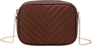 Women Messenger Bag Fashion Simple Stripe Trend Chain Shoulder Bag Purse Practical Ladies Bag