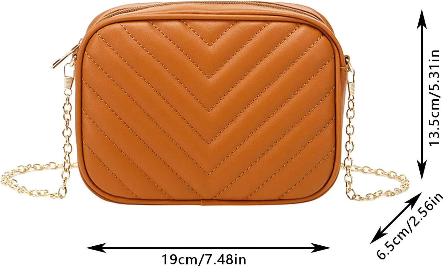 Women Messenger Bag Fashion Simple Stripe Trend Chain Shoulder Bag Purse Practical Ladies Bag