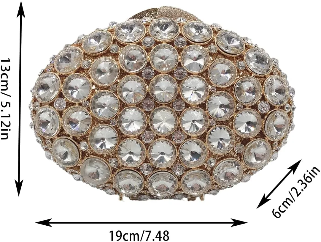 Women Rhinestones Evening Bags Elegant Clutch Purses Sparkling for Weddings Engagement Parties Prom
