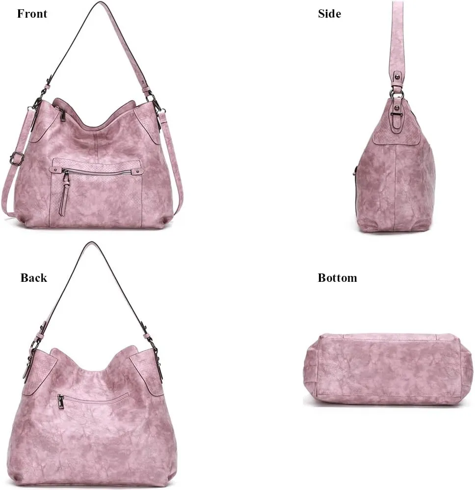 Women Shoulder Bags Marble Textured Leather Tote Bag Vintage Handbags Purse Hobo Handbag Satchel Crossbody Bag Totes