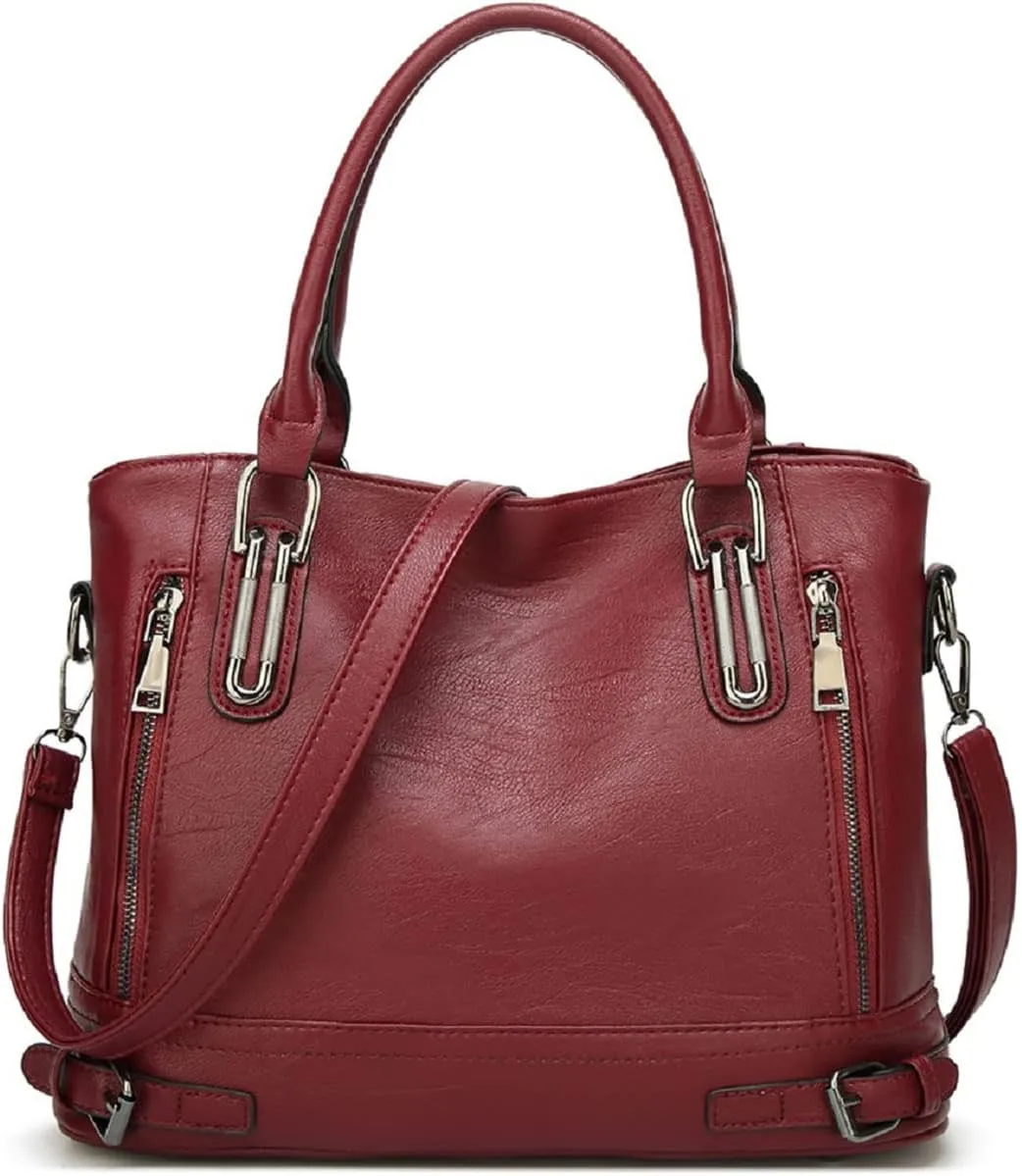 Womens Leather Shoulder Handbags Crossbody Bags Hobo Totes Top-Handle Bag Satchel and Purse for Ladies