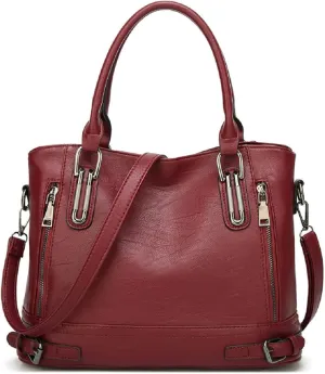 Womens Leather Shoulder Handbags Crossbody Bags Hobo Totes Top-Handle Bag Satchel and Purse for Ladies