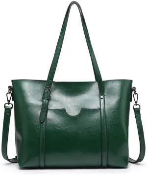 Womens PU Leather Handbag Top Handle Tote Shoulder Hobo Bag Satchel Purse