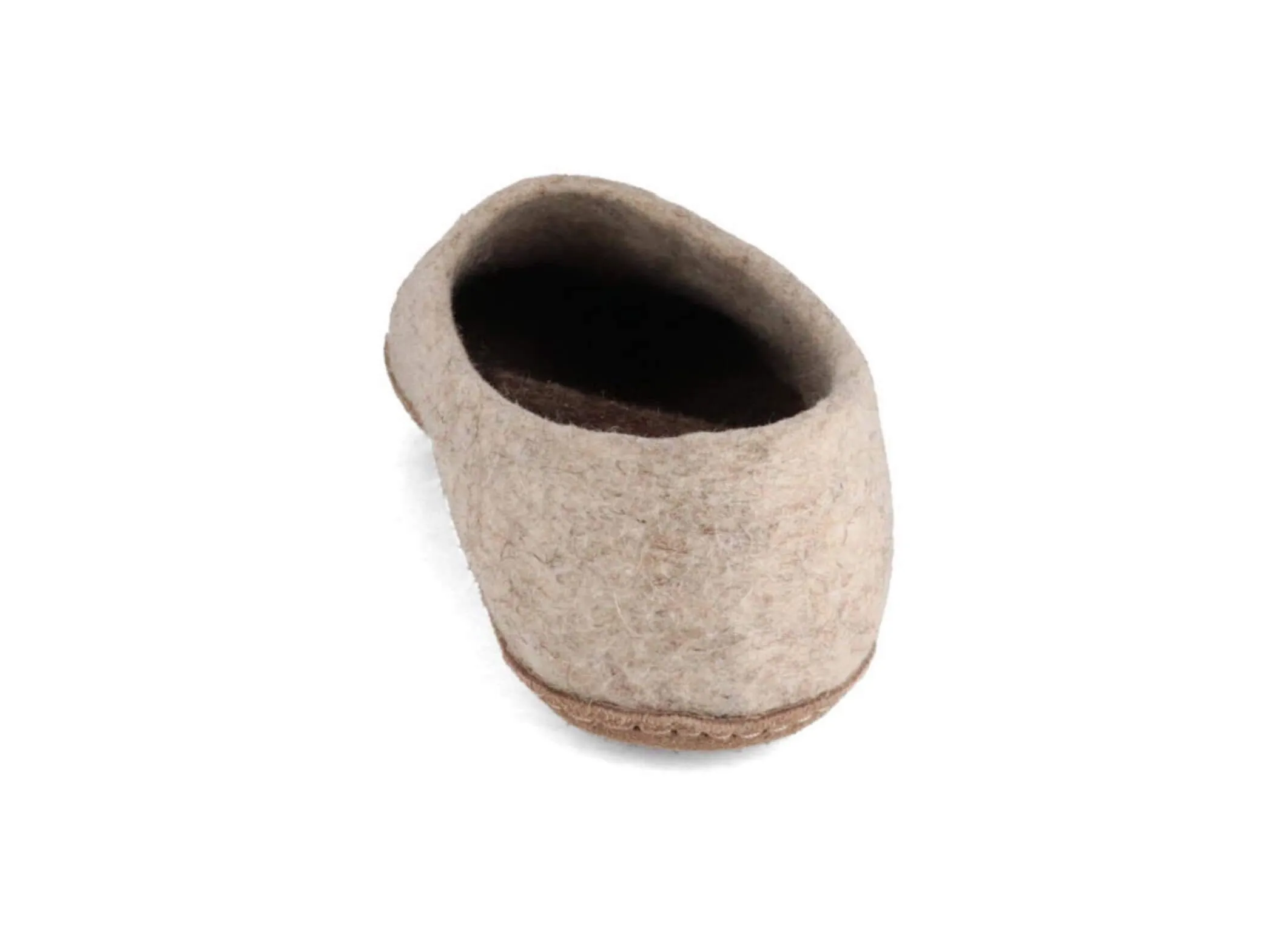 WoolFit Classic | Closed-Heel Slippers with Insoles & Leather Sole