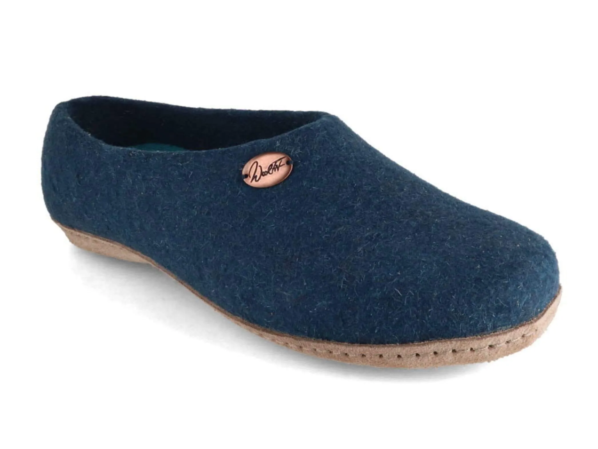 WoolFit Classic | Closed-Heel Slippers with Insoles & Leather Sole