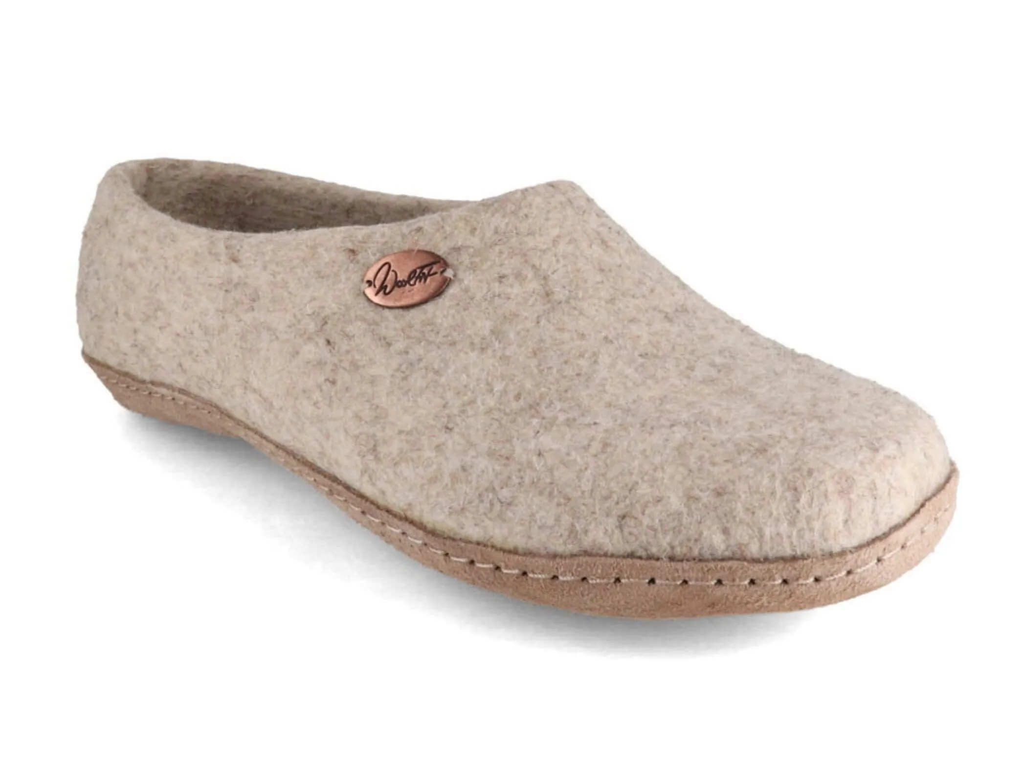 WoolFit Classic | Closed-Heel Slippers with Insoles & Leather Sole
