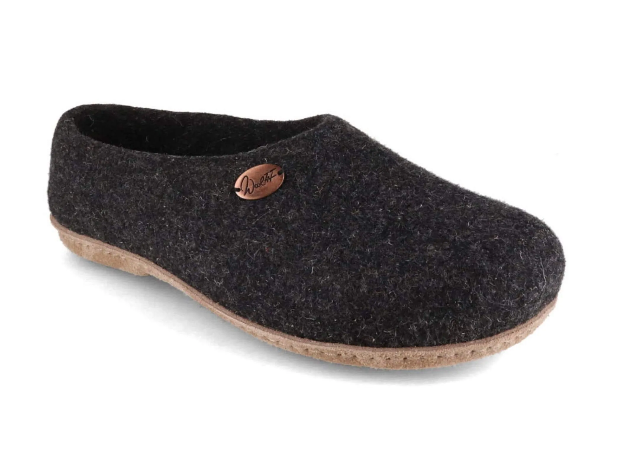 WoolFit Classic | Closed-Heel Slippers with Insoles & Leather Sole
