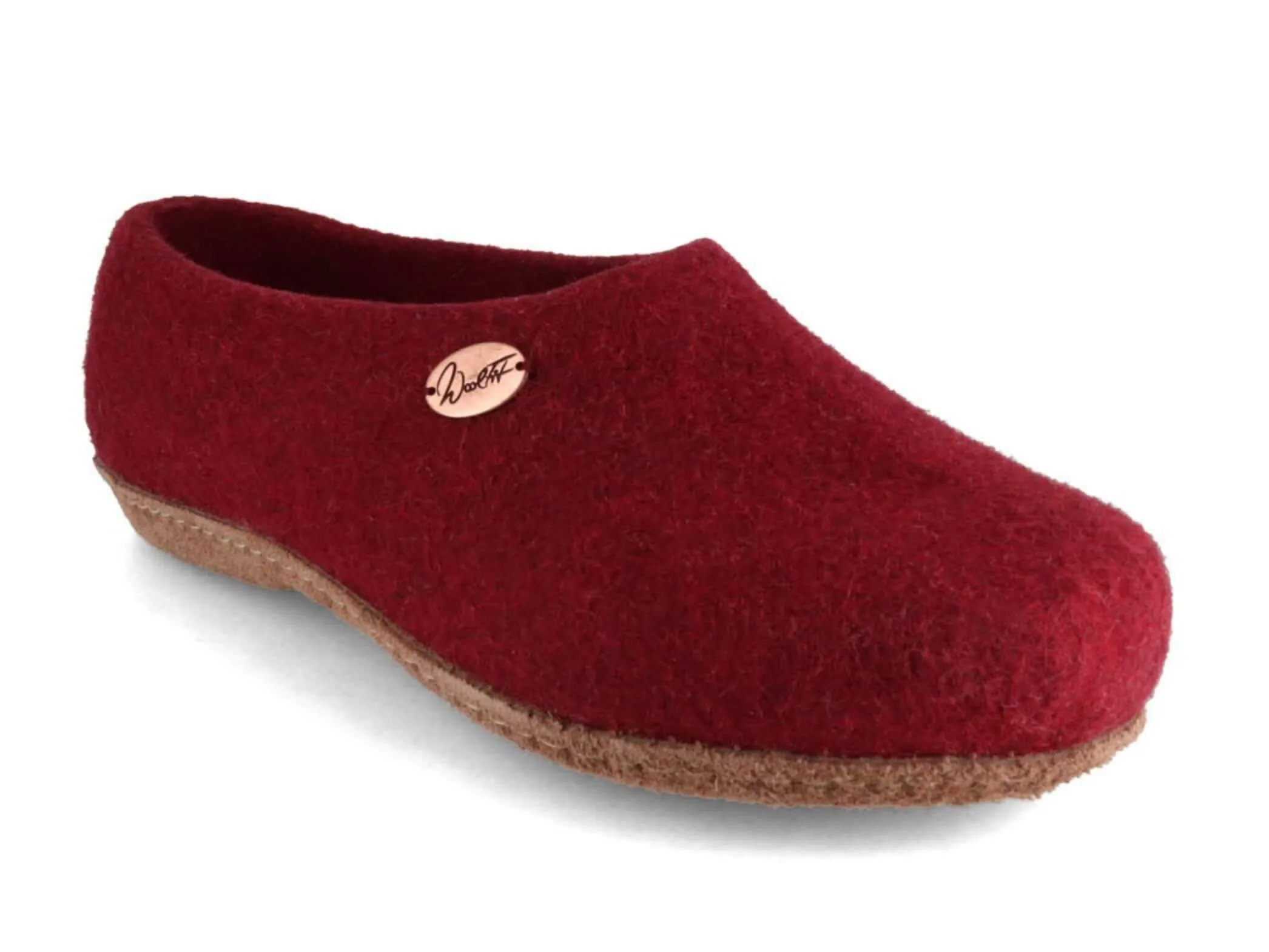 WoolFit Classic | Closed-Heel Slippers with Insoles & Leather Sole