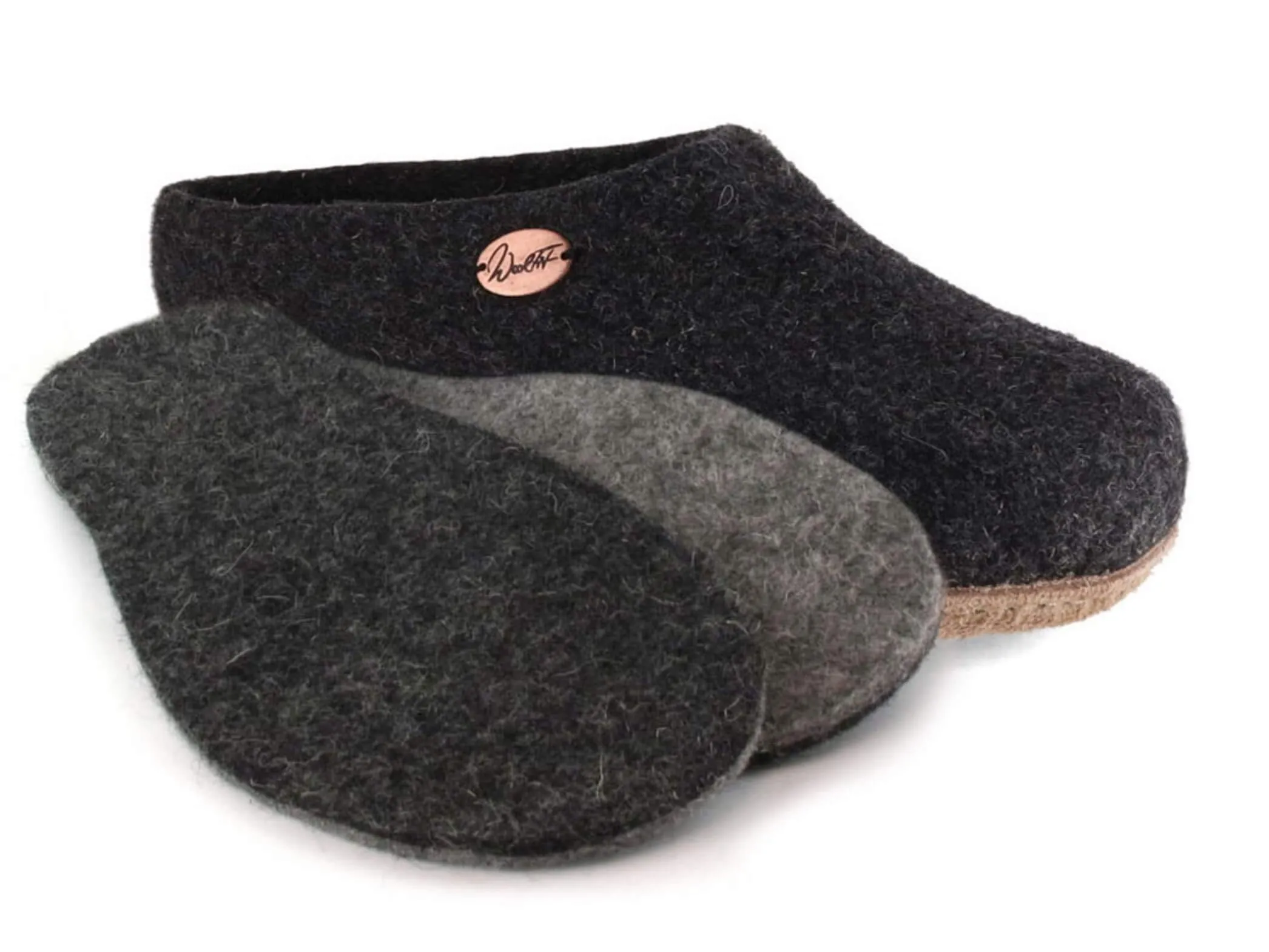 WoolFit Classic | Closed-Heel Slippers with Insoles & Leather Sole
