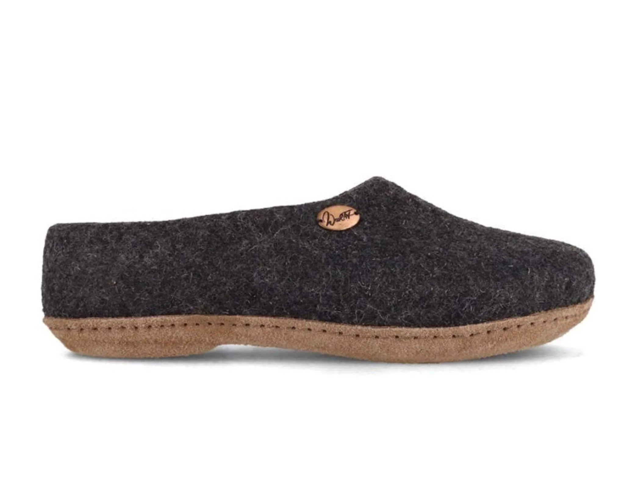 WoolFit Classic | Closed-Heel Slippers with Insoles & Leather Sole