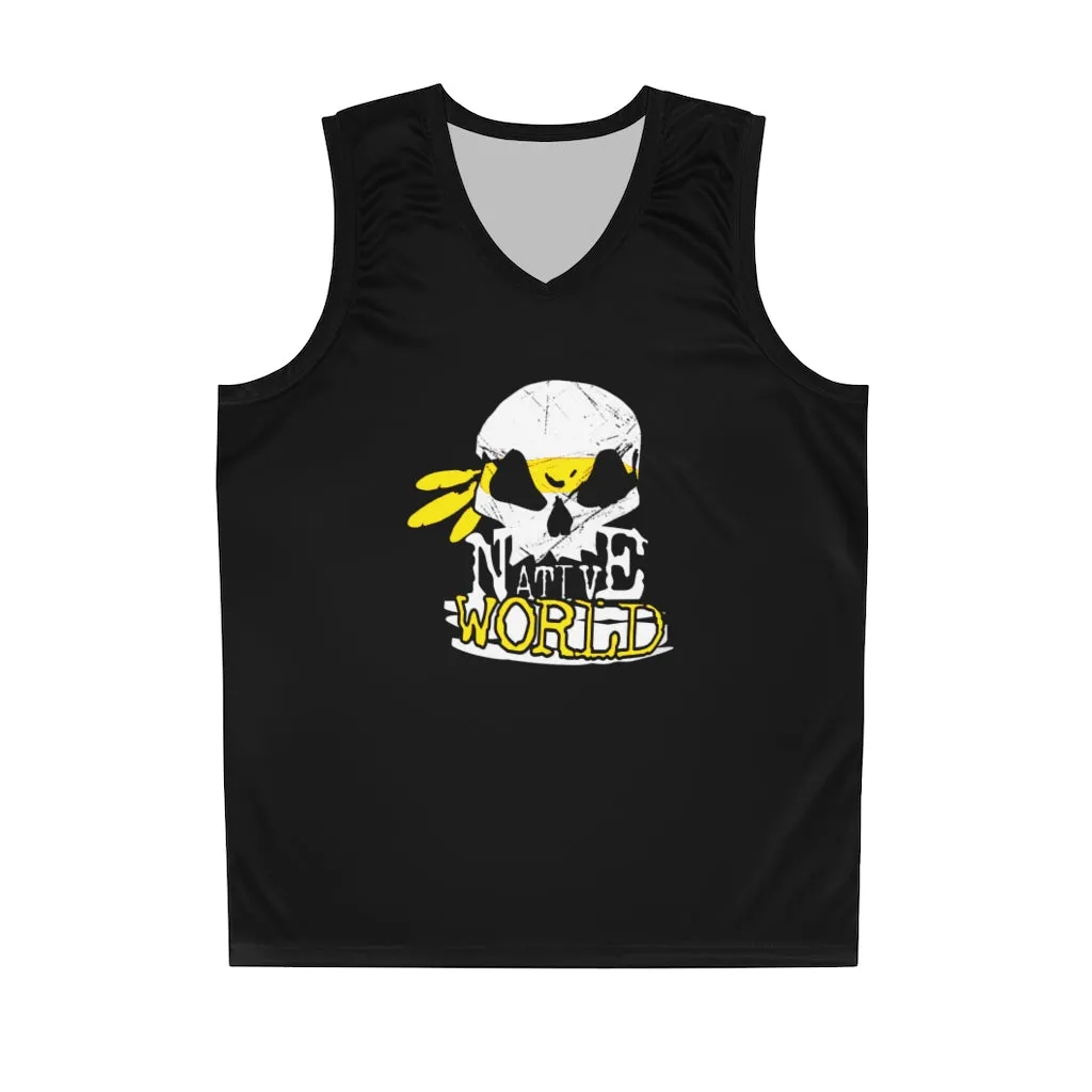 Yellow Native World Logo Basketball Jersey