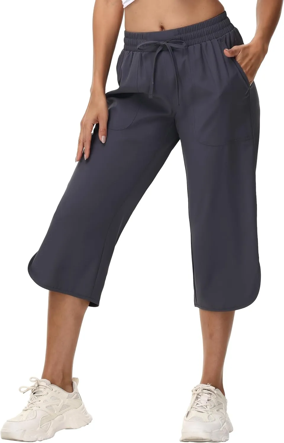 YuKaiChen Women's Capris Wide Leg Lightweight Quick Dry Pants Hiking Outdoor Athletic