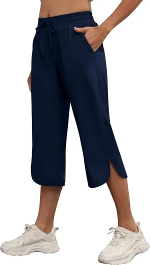 YuKaiChen Women's Capris Wide Leg Lightweight Quick Dry Pants Hiking Outdoor Athletic
