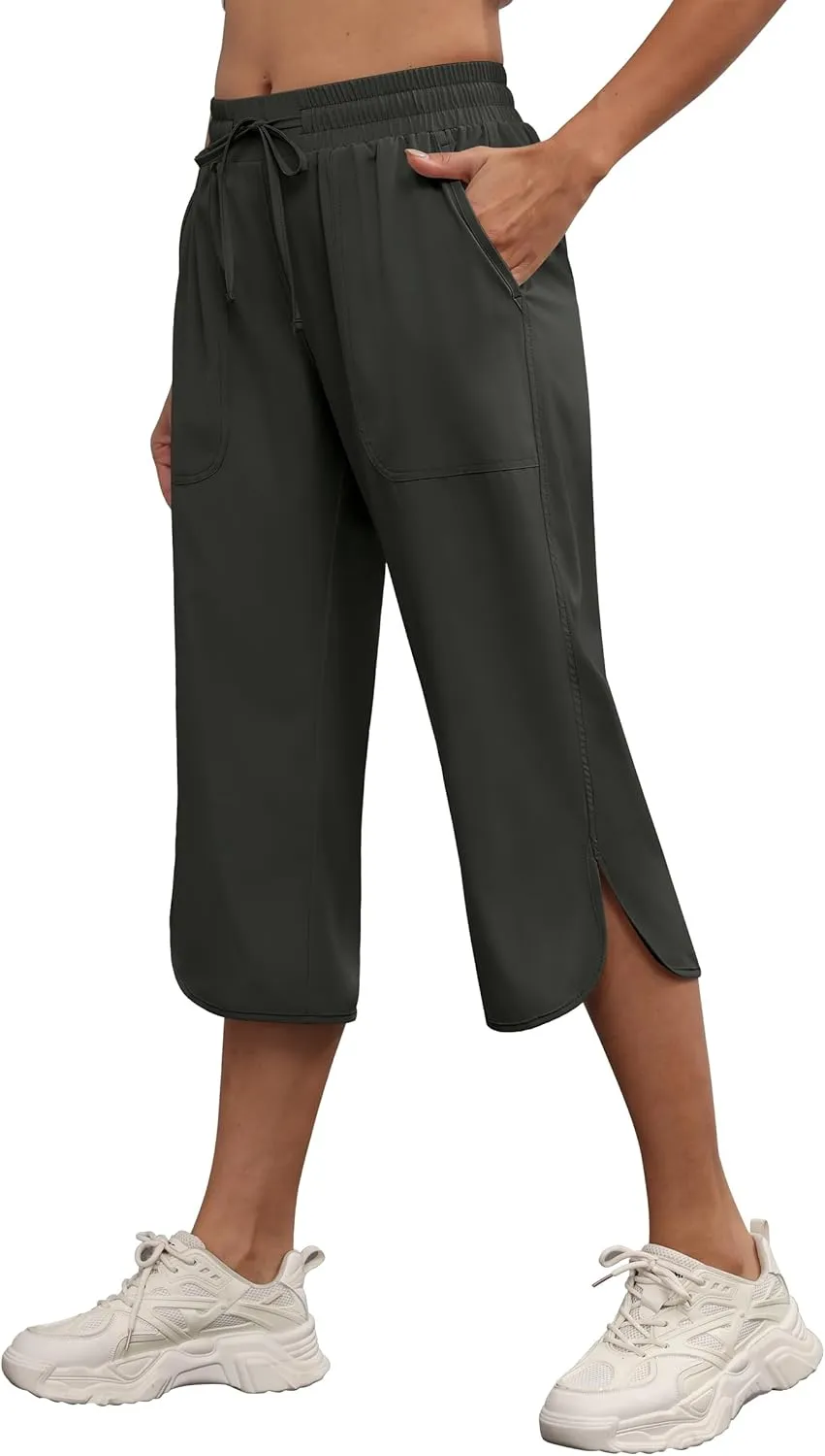 YuKaiChen Women's Capris Wide Leg Lightweight Quick Dry Pants Hiking Outdoor Athletic