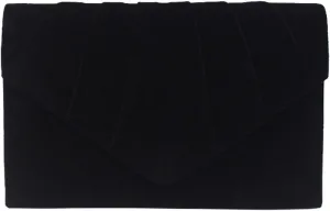 ZIUMUDY Elegant Velvet Envelope Pleated Clutch Bags Wedding Evening Shoulder Chain Handbags