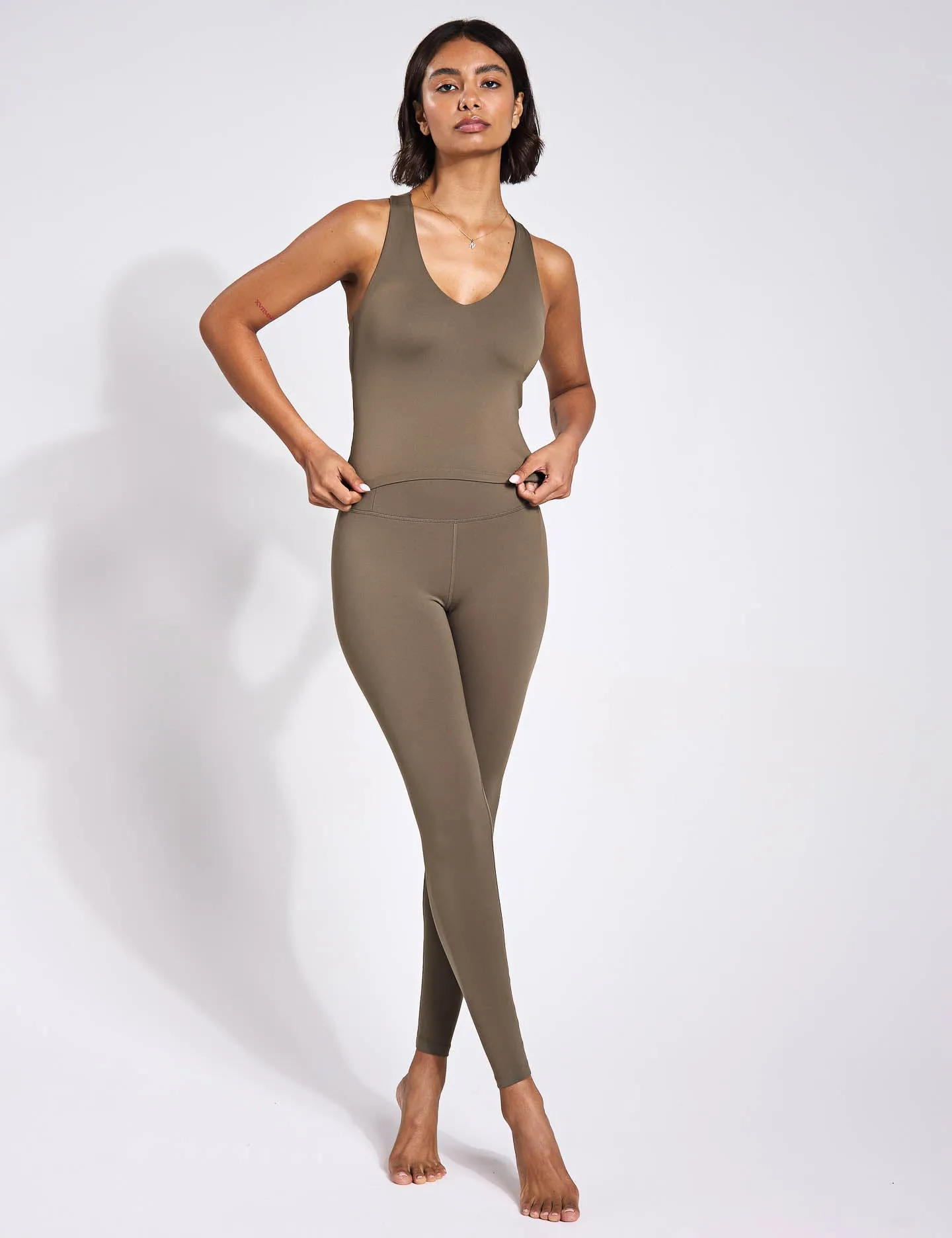 Zoe Tank - Cured Green